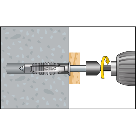 FX 10 Diblu universal nylon + șurub cap hexagonal 7x65 - 5buc