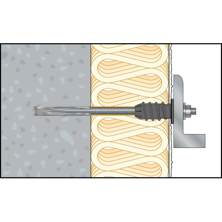 ResiTHERM® 12, 2 buc, tijă de ancorare M12x260 din oțel inoxidabil A4, filet de conectare M12x70 din oțel inoxidabil A4