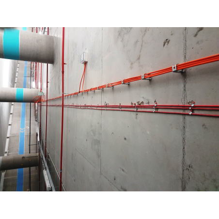 Clemă metalică pentru cablu cu fixare pe pistol M8 PFT